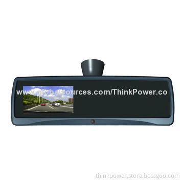 Car Black Box/Rearview DVR with G-sensor and Dual-camera, Speed Alarm